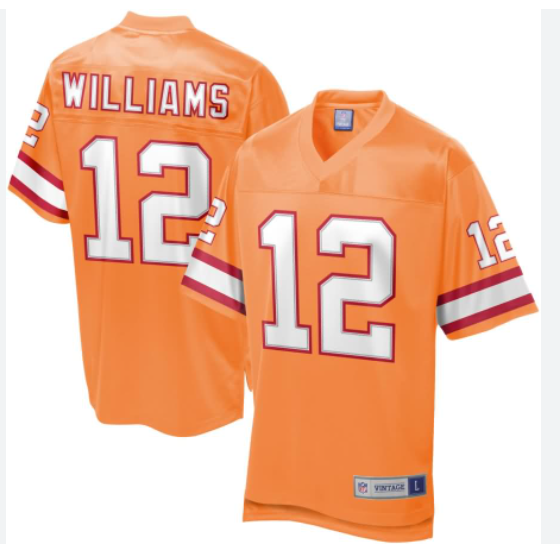 Tampa Bay Buccaneers  #12 Doug Williams  Orange Customized NFL Pro Line Retired Player Jersey ->women nfl jersey->Women Jersey
